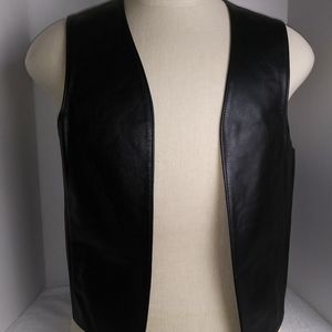 Image Leather black leather vest
